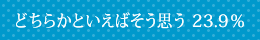 どちらかといえばそう思う 23.9％